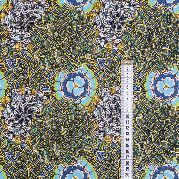Ткань Хлопок принт - Крупные цветы 3 2