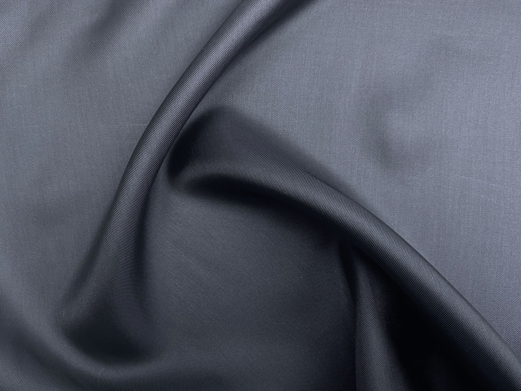 Ткань Подкладочная  темно-серого цвета однотонная 33353 3